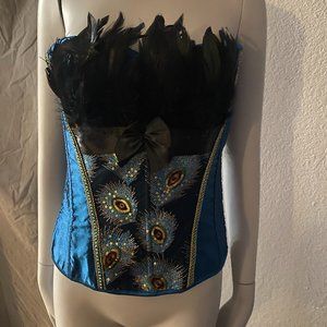 Costume peacock corset and mask